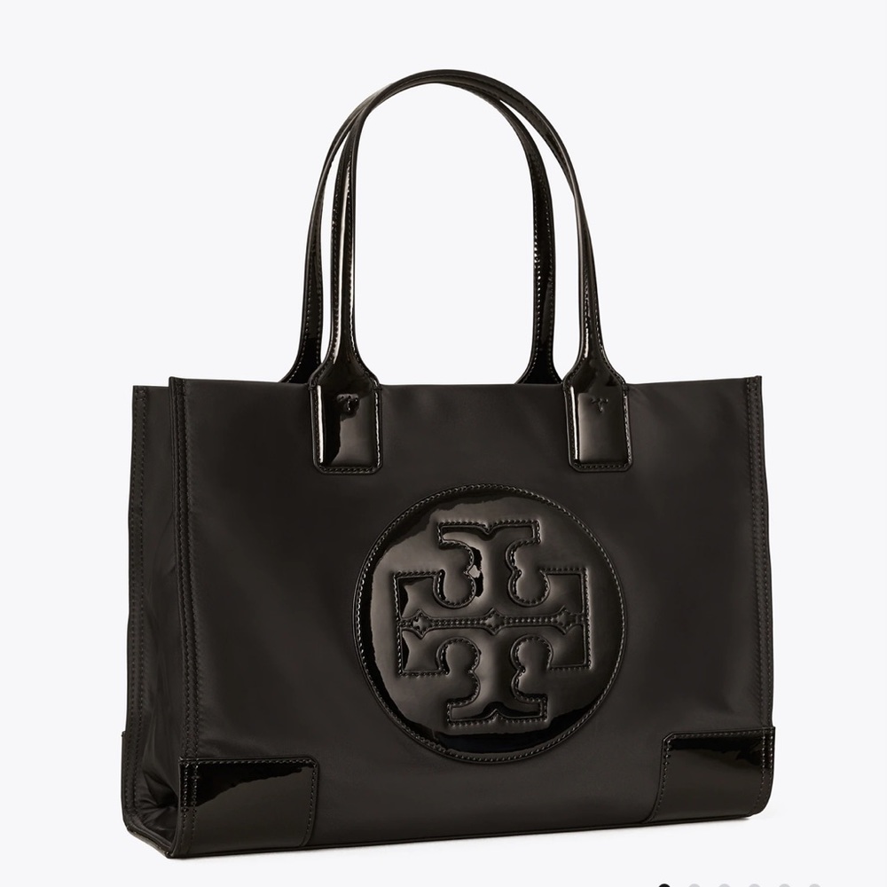 Tory burch ella patent small tote bag